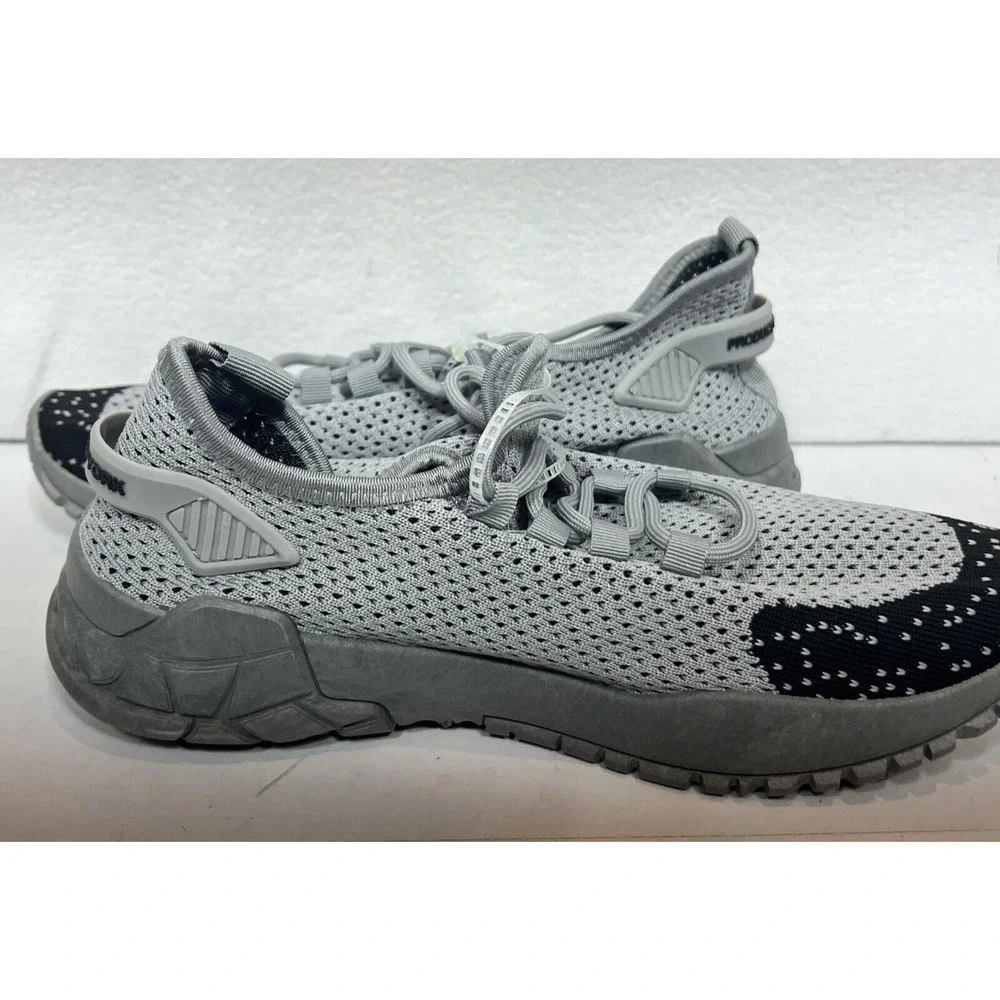 Men's 8.5M PONY PP1 Road Knit Lace-Up Low Sneakers Shoes Perforated Black & Gray